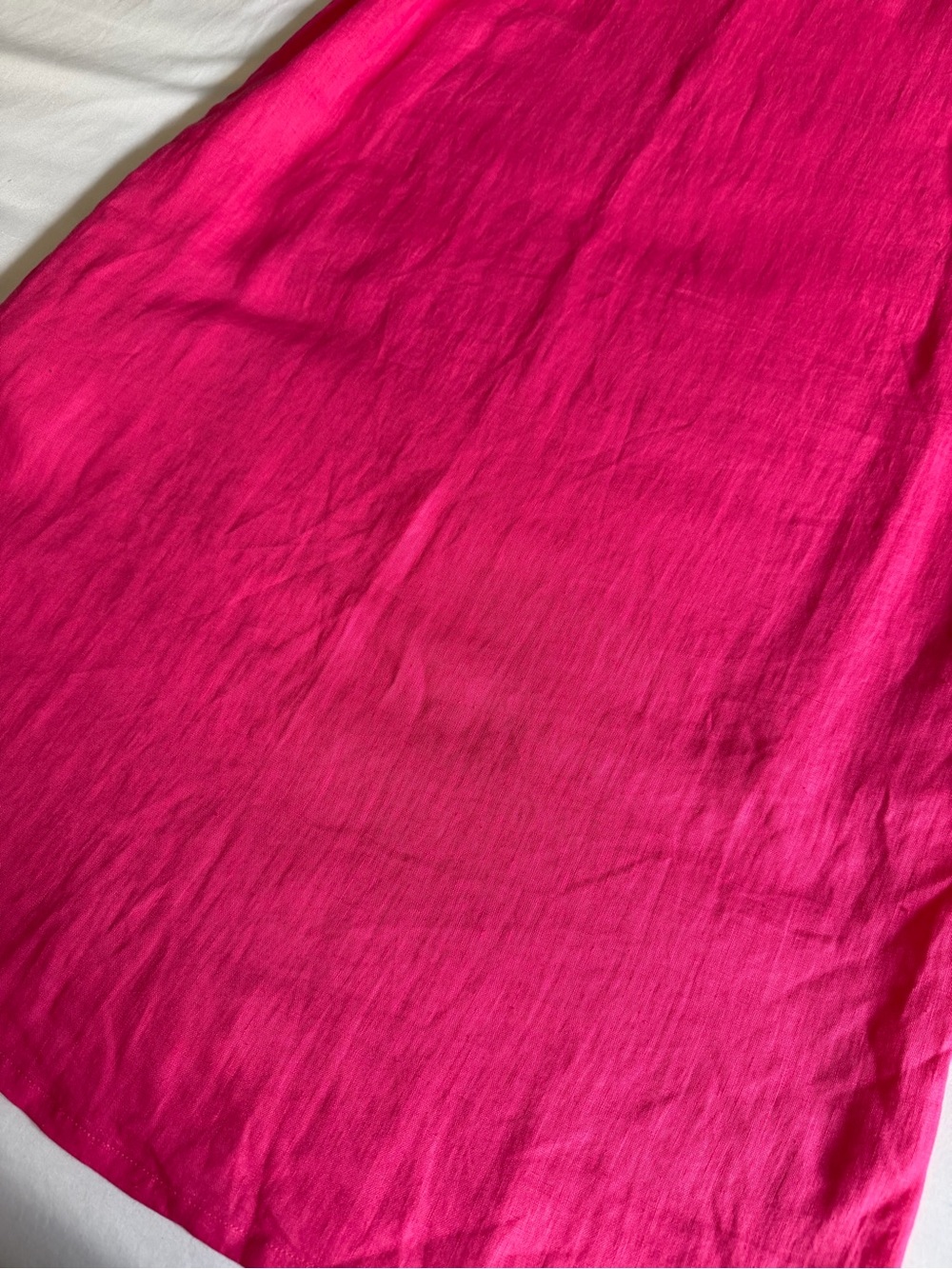Boden 100% Linen Hot Pink Puff Short Sleeve Mini Dress 14 Long - Picture 17 of 17